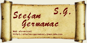 Stefan Germanac vizit kartica